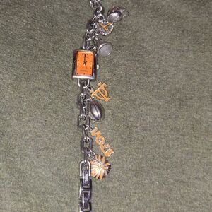 Fossil Orange Charm Bracelet Watch